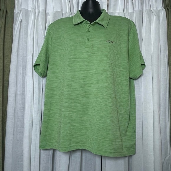 Greg Norman Other - Greg Norman Polo Shirt Mens 3XL Play Dry Performance Polyester Green Slub
